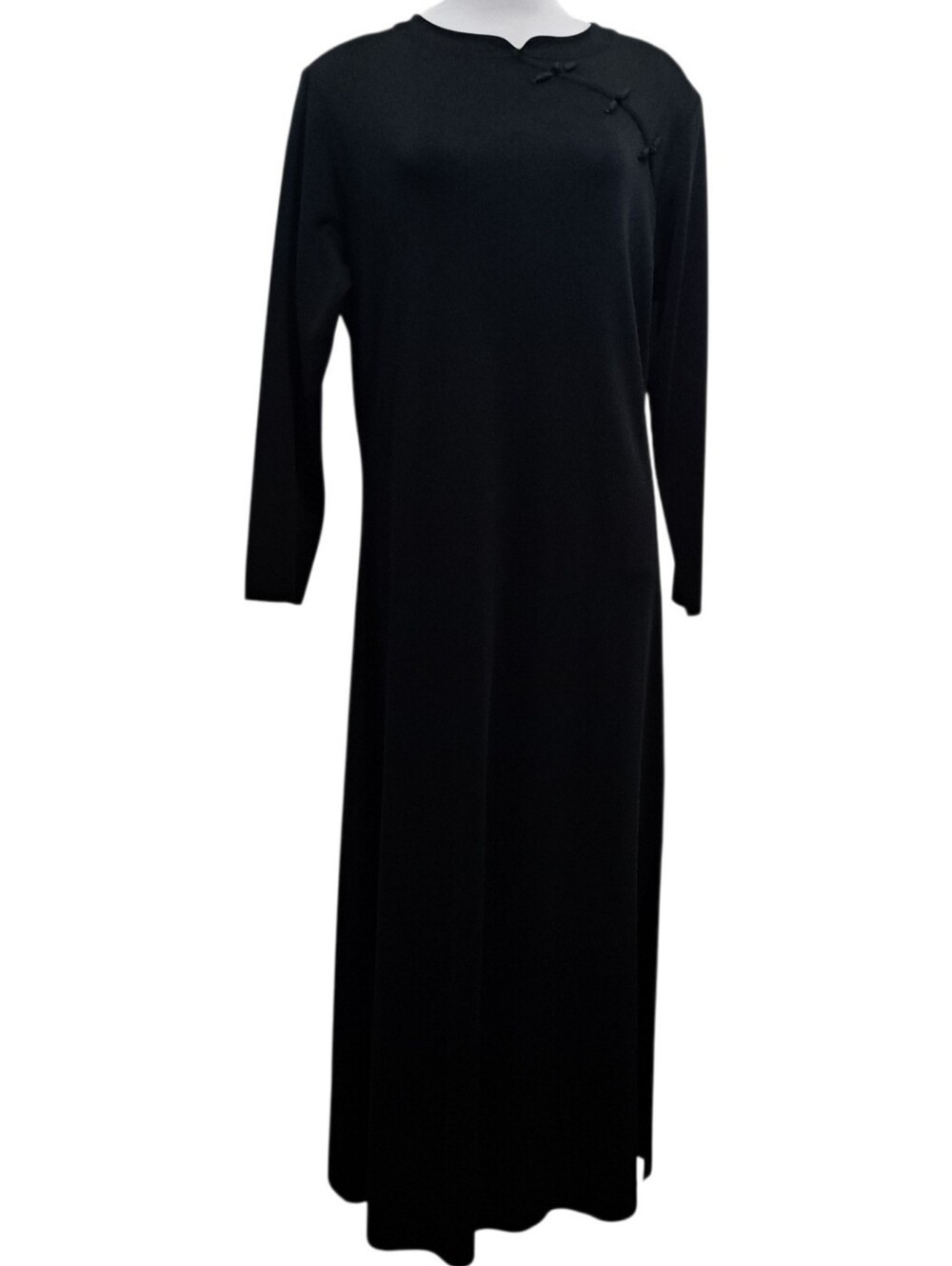 Vintage Misook Grannycore Whimsigoth Witchy Maxi Dress XL Black